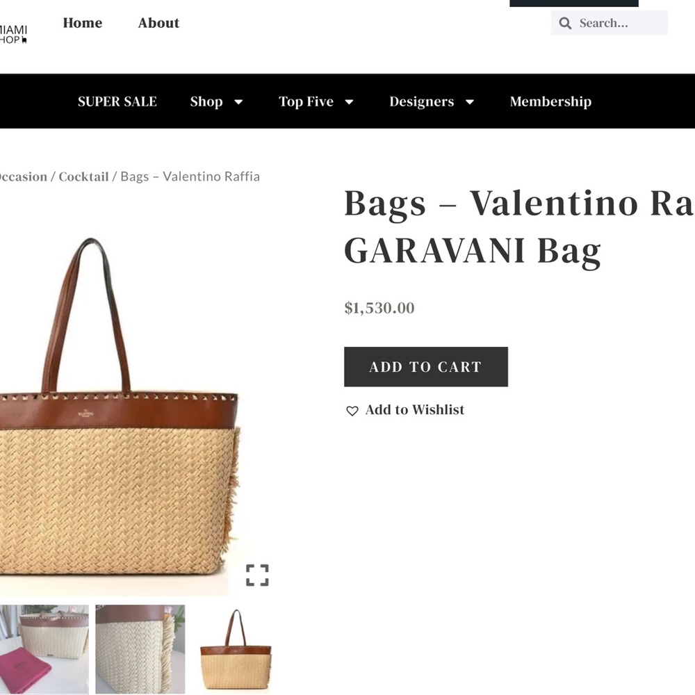VALENTINO Ráfia  Bag - Picture 2 of 14